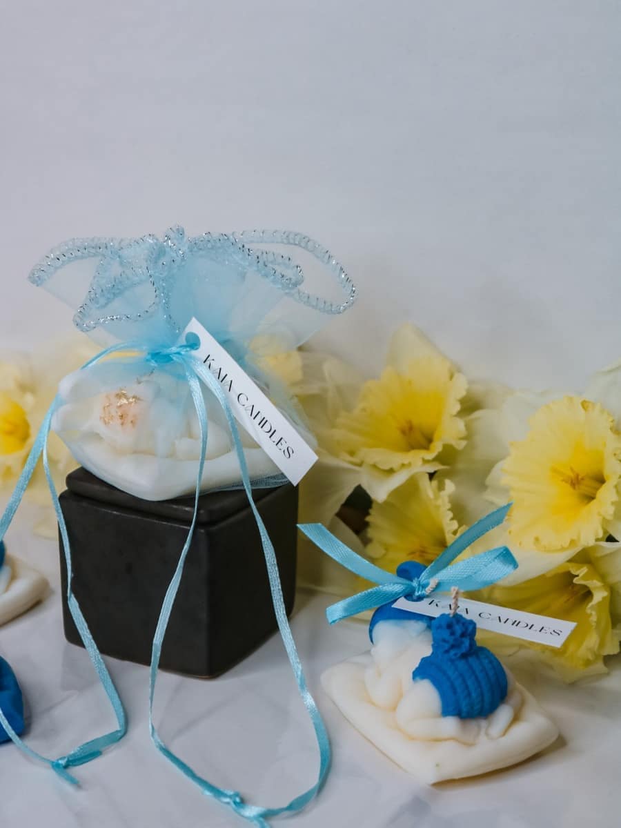 Marturii Botez lumanare BABY - saculet & eticheta - imagine 12